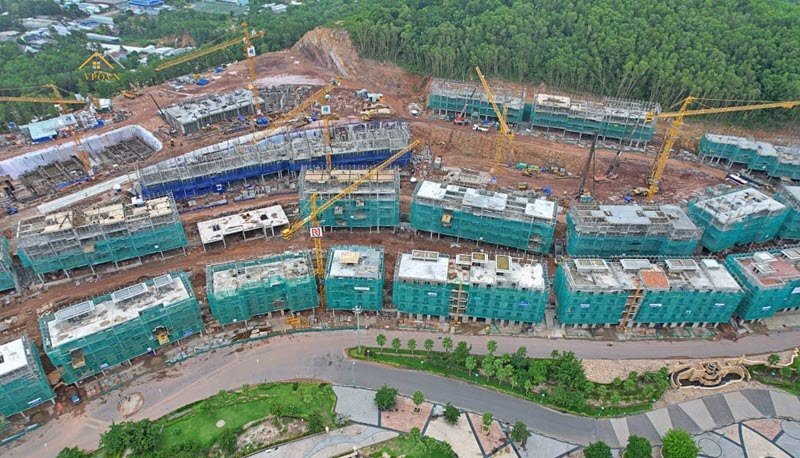 Tiến độ Shophouse The Center Ph&uacute; Quốc th&aacute;ng 8/2021- Ảnh 10